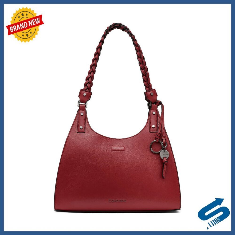 Vegan Leather Satchel with Triple Compartment Organization